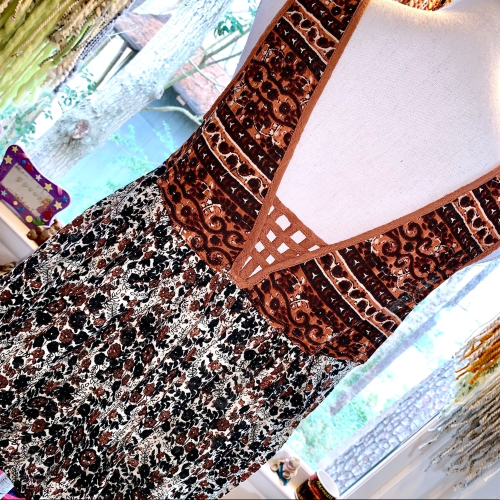 Free People Lucky Coin Printed Tank in Neutral Combo (Brown, Black, Ivory) - Picture 7 of 8